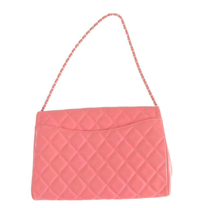 Chanel Classic Lambskin Quilted Clutch Pink (18***94)