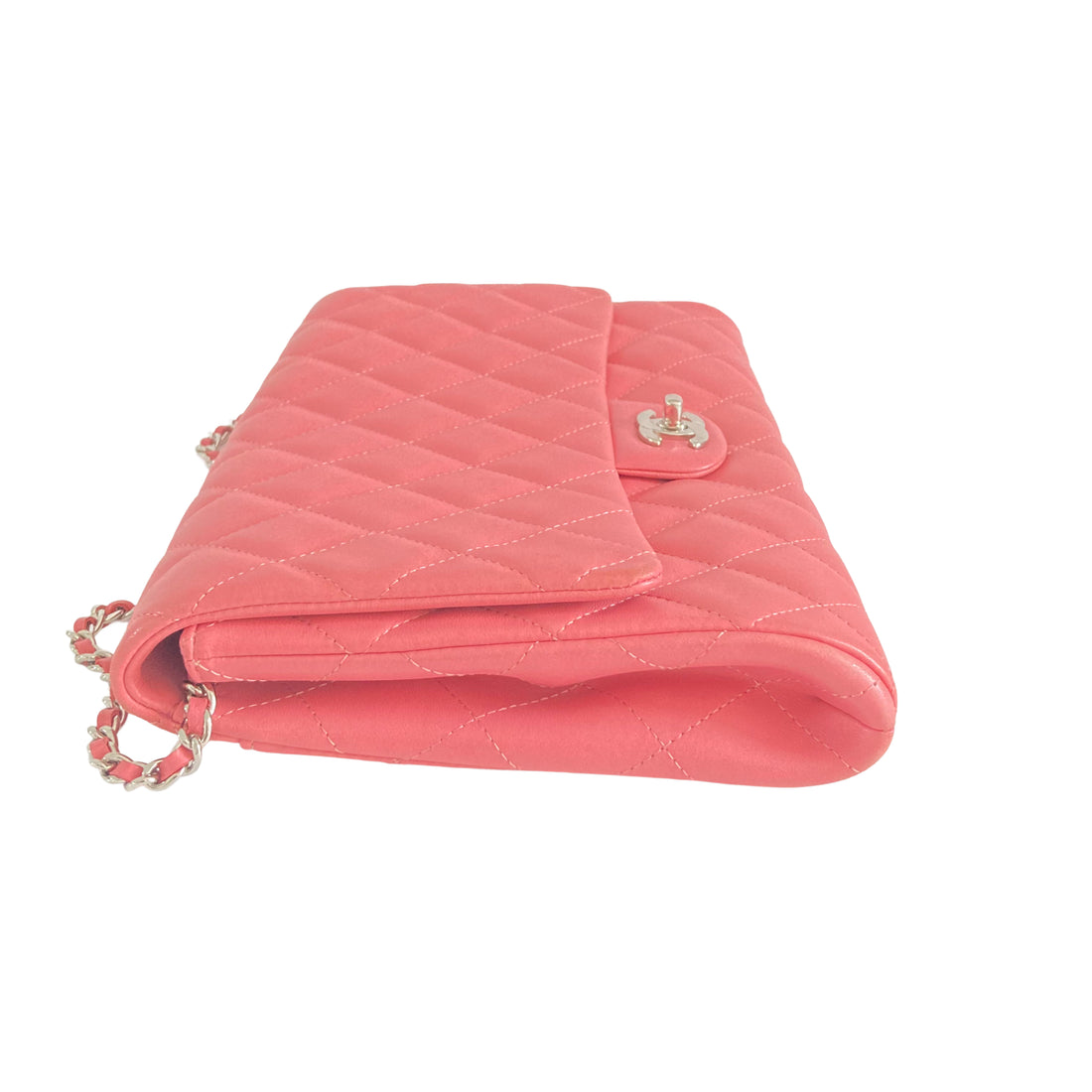 Chanel Classic Lambskin Quilted Clutch Pink (18***94)