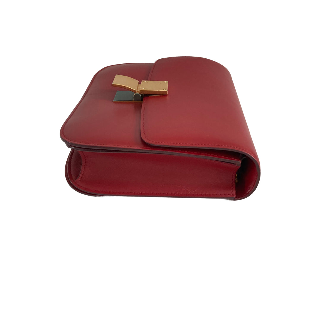 Celine Box Calfskin Medium Classic Box Flap Red