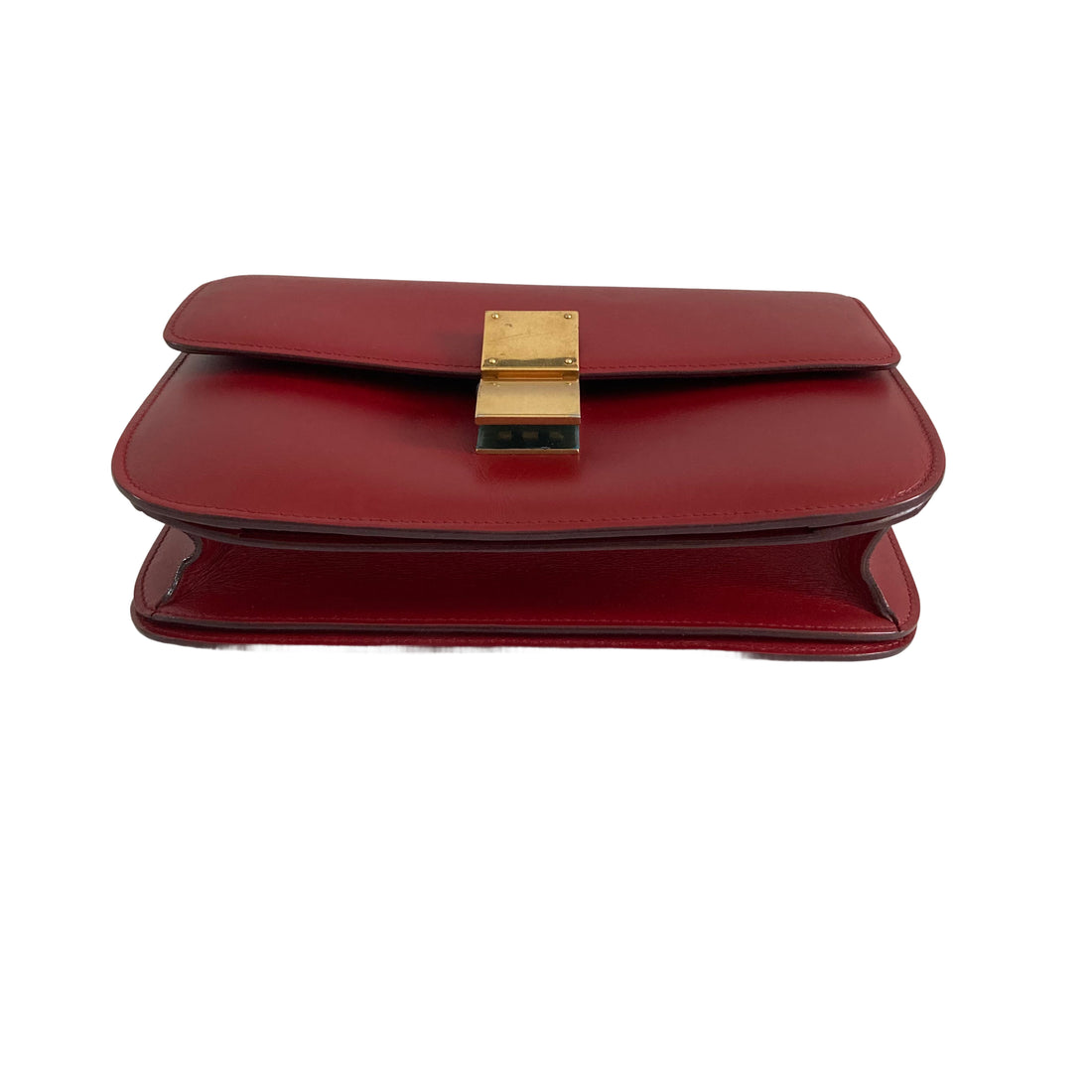 Celine Box Calfskin Medium Classic Box Flap Red