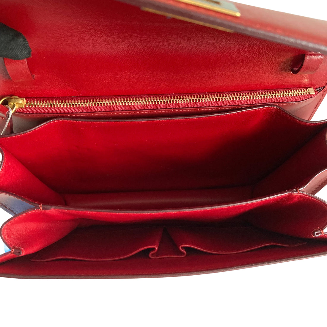 Celine Box Calfskin Medium Classic Box Flap Red