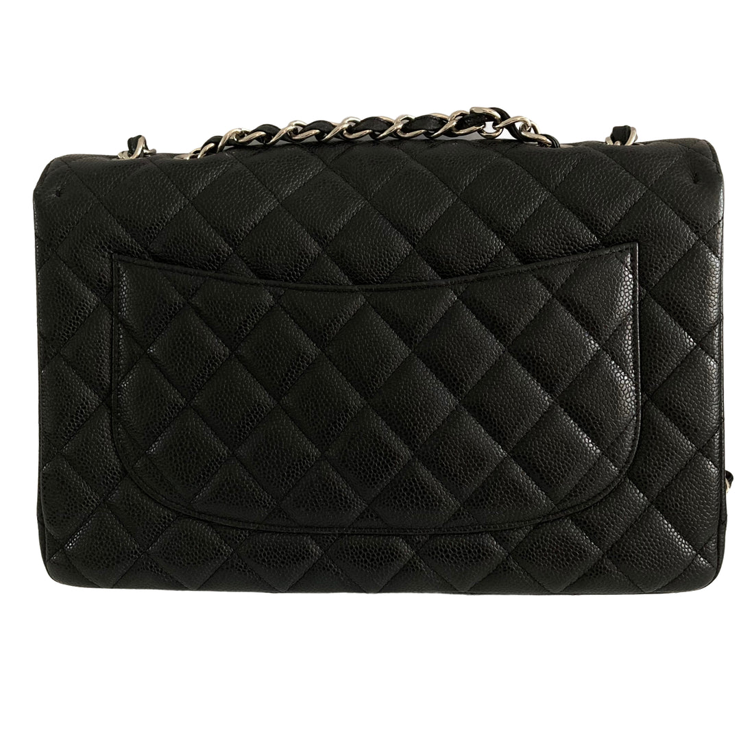 Chanel Caviar Jumbo Single Flap Black SHW CC233