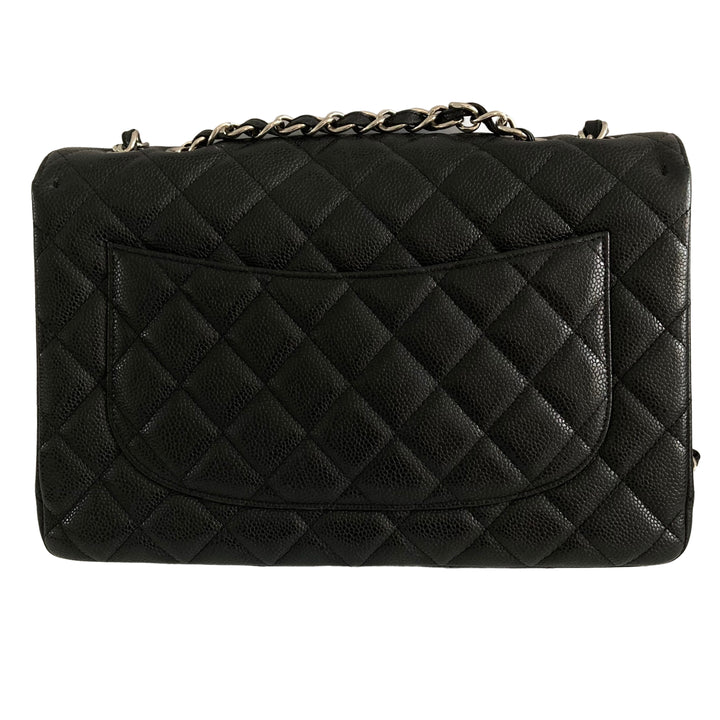 Chanel Caviar Jumbo Single Flap Black SHW CC233