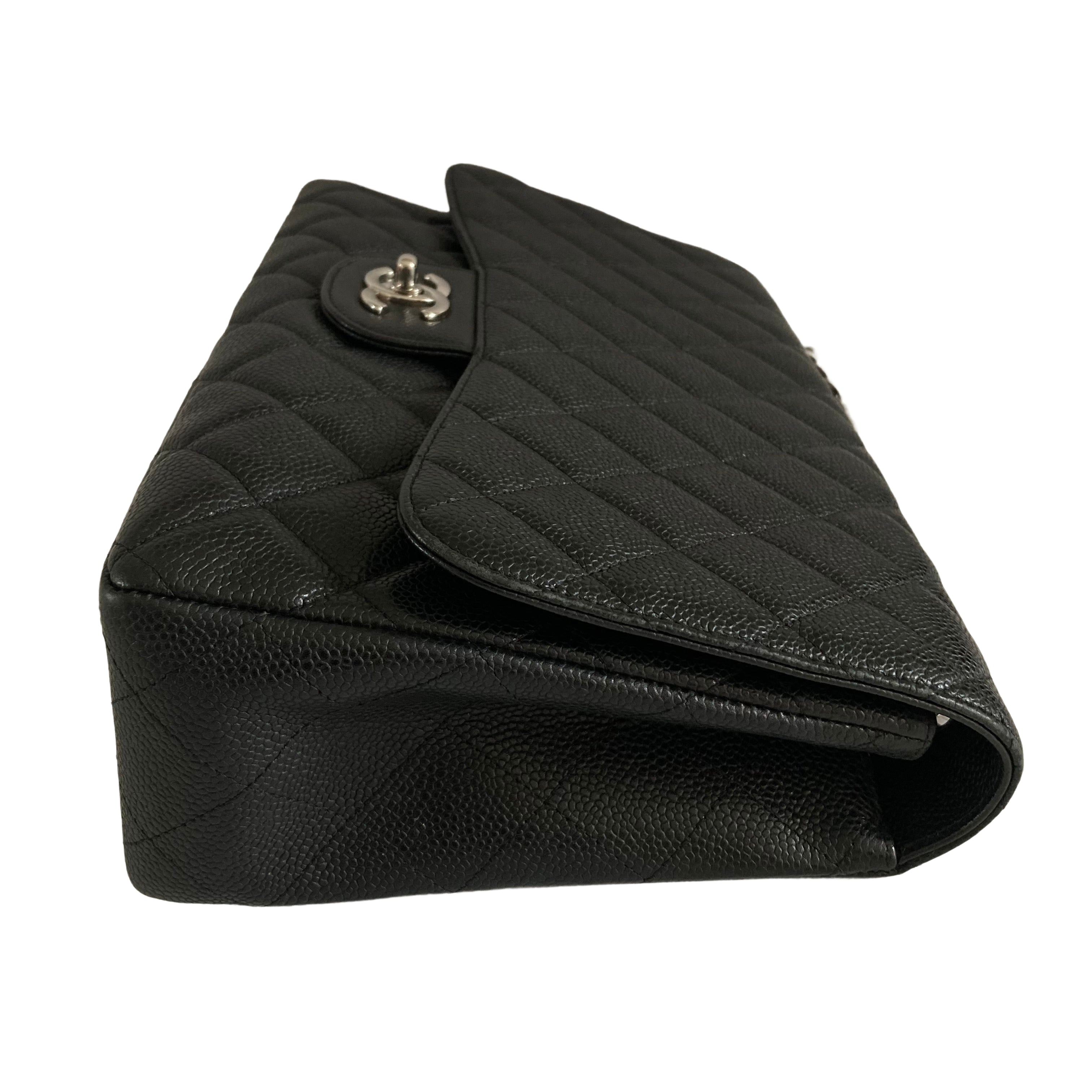 Chanel Caviar Jumbo Single Flap Black SHW