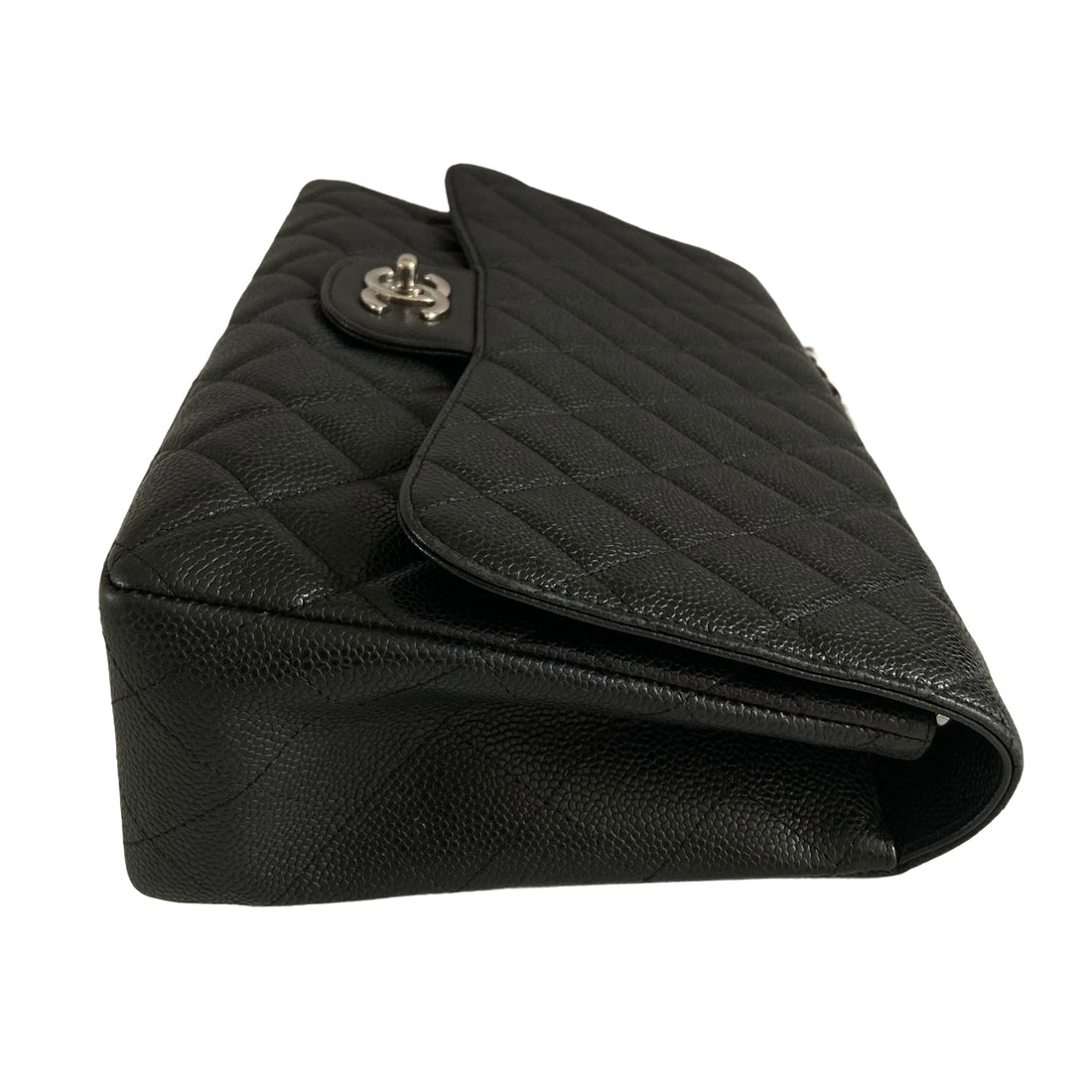 Chanel Caviar Jumbo Single Flap Black SHW CC233