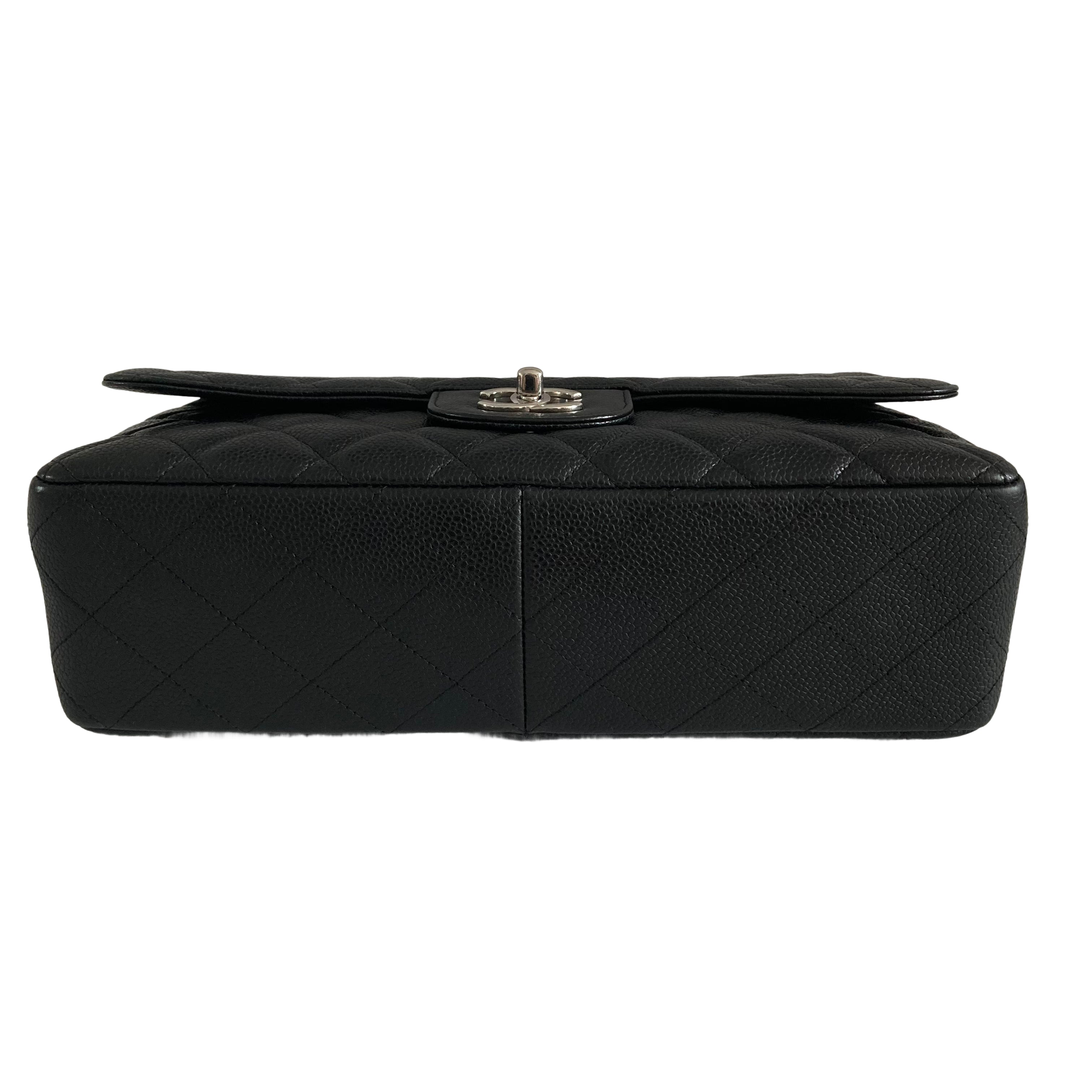 Chanel Caviar Jumbo Single Flap Black SHW