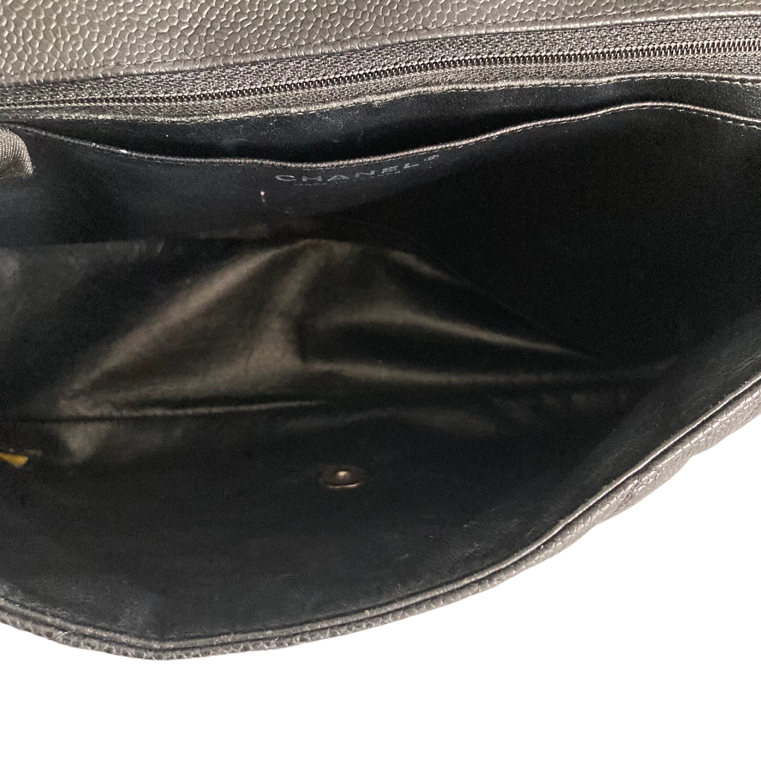 Chanel Caviar Jumbo Single Flap Black SHW