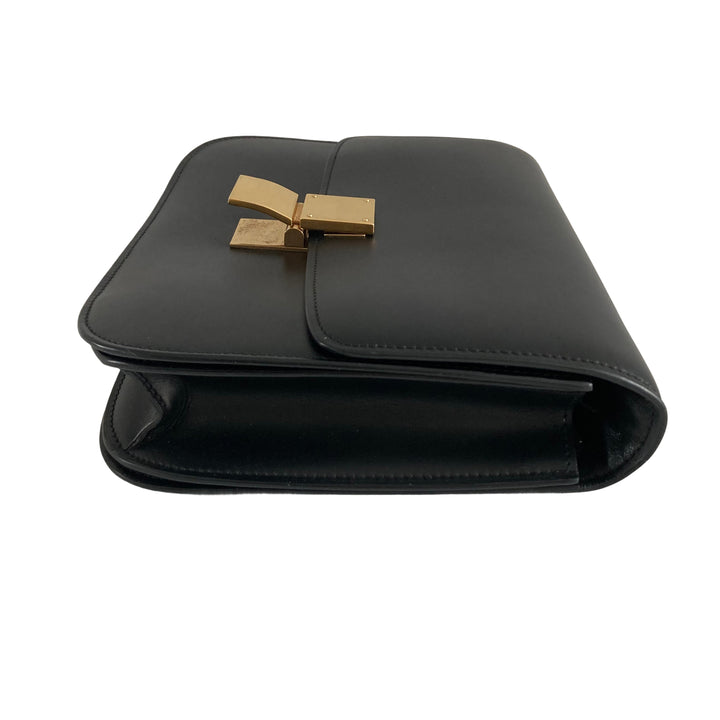 Celine Box Calfskin Medium Classic Box Flap Black