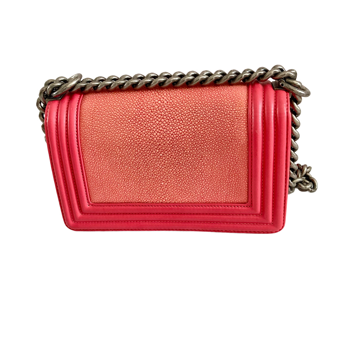 Chanel Galuchat Stingray Small Boy Flap Pink