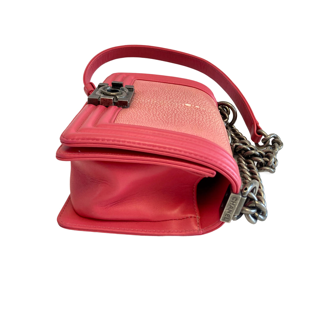 Chanel Galuchat Stingray Small Boy Flap Pink