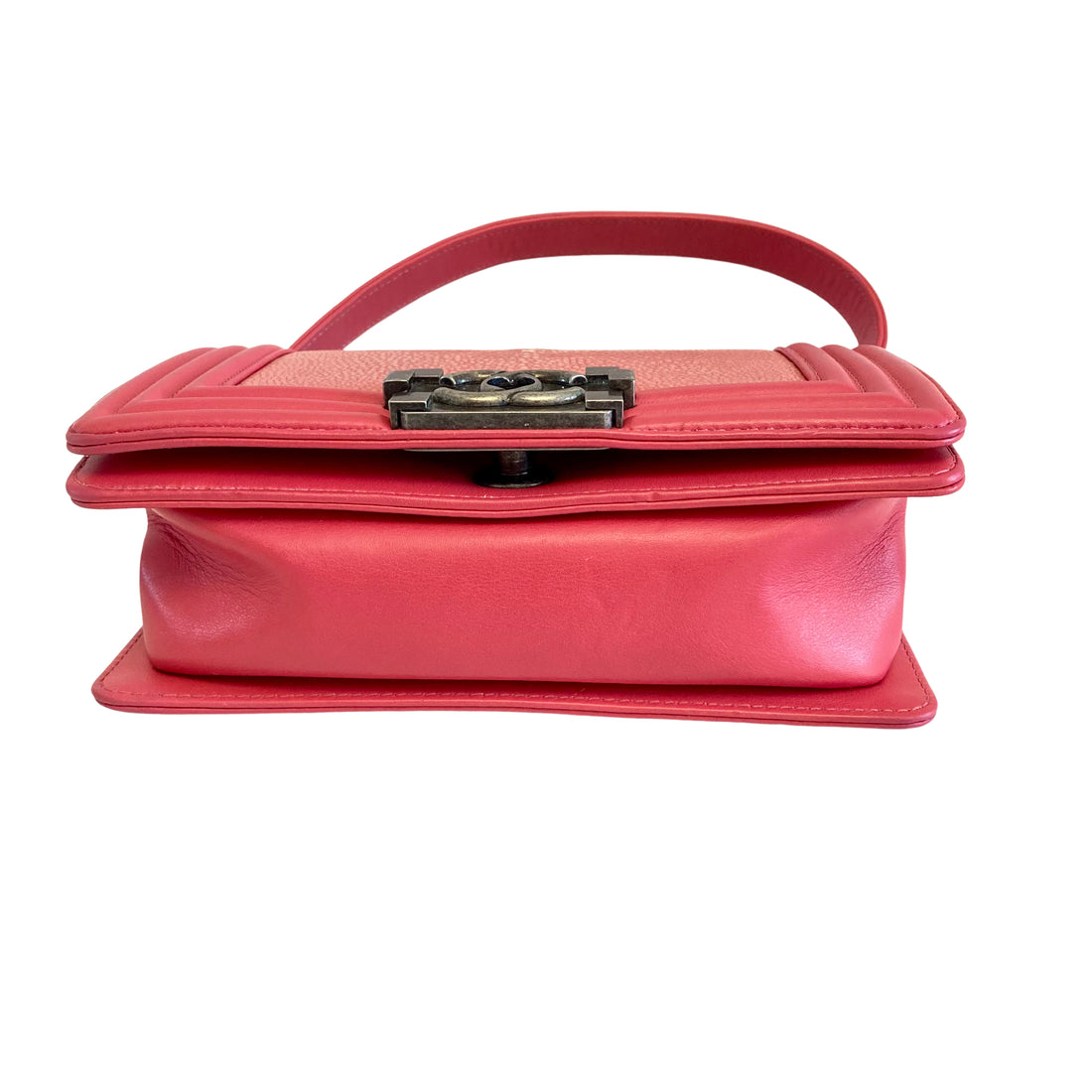 Chanel Galuchat Stingray Small Boy Flap Pink