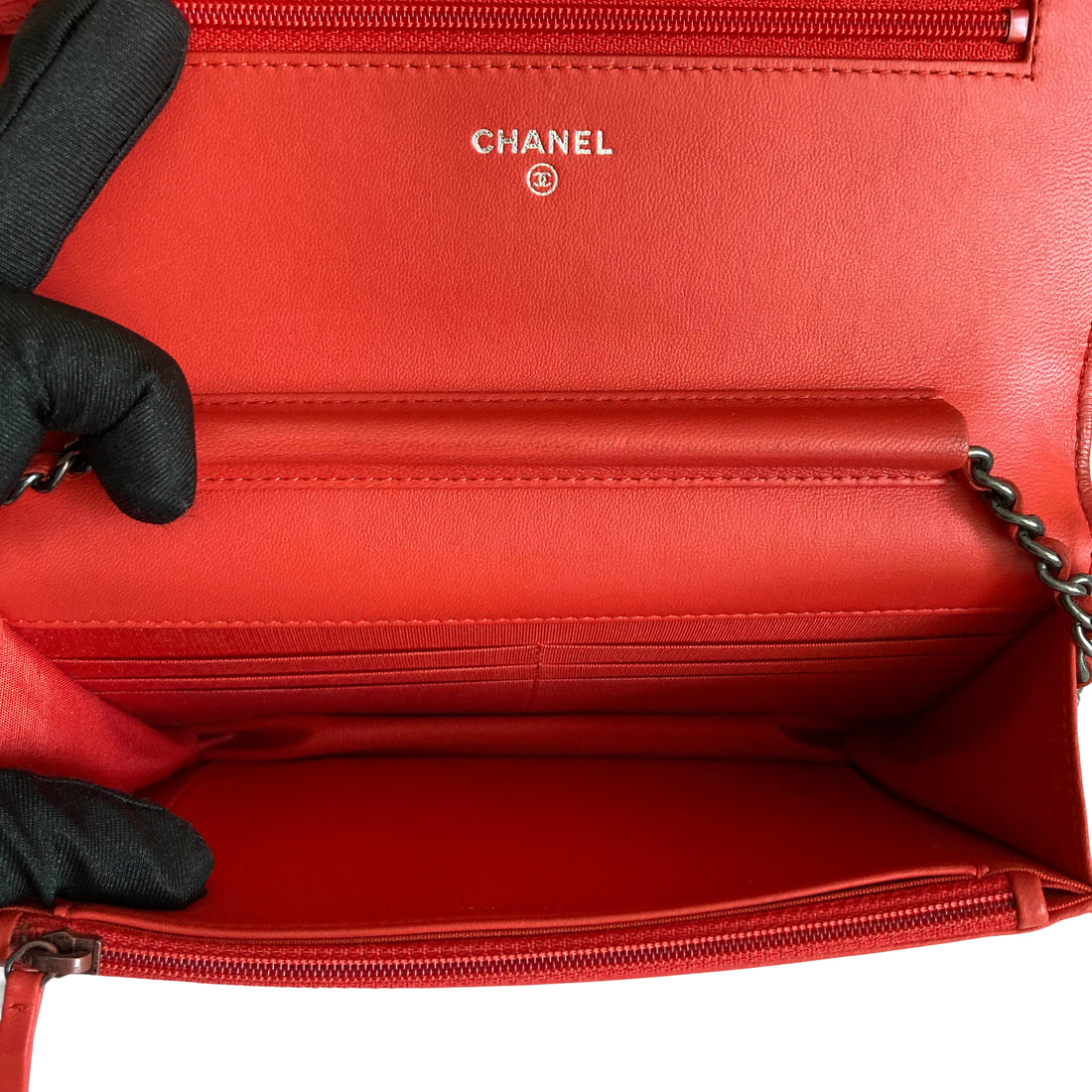 Chanel Lambskin Boy Wallet on Chain WOC Red (20***11)