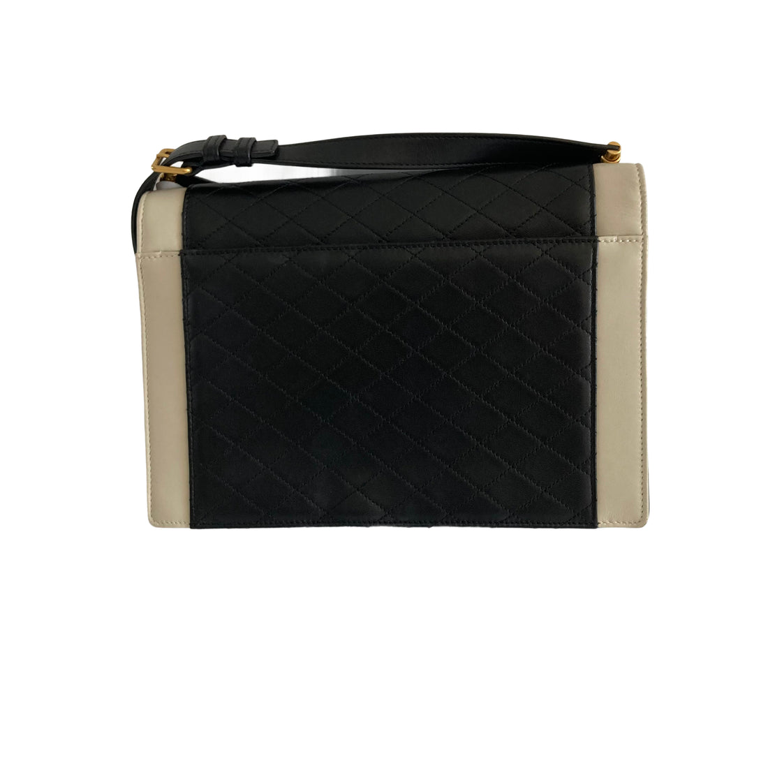 Saint Laurent Gabby Sachel Shoulder Bag Black White