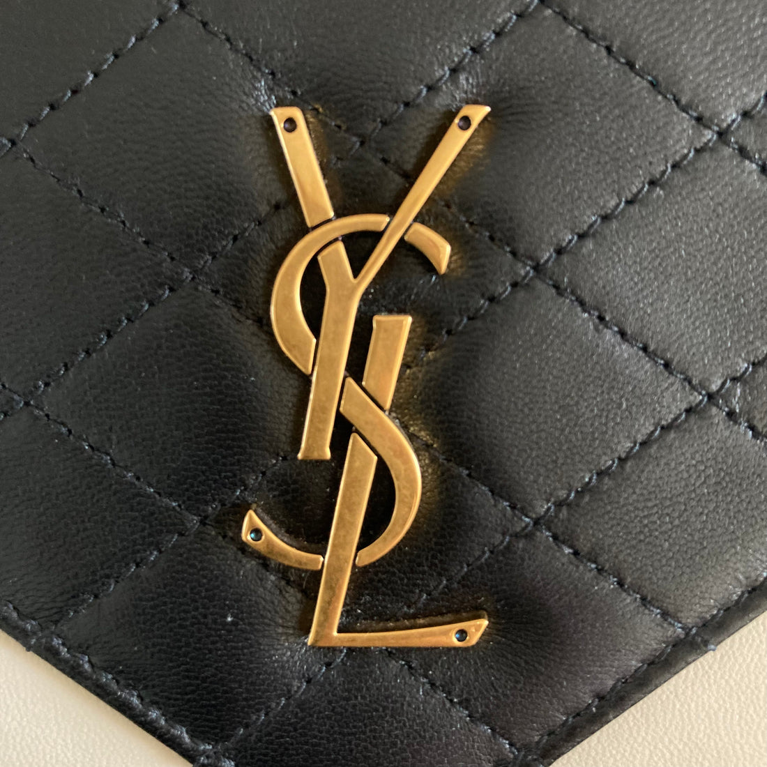 Saint Laurent Gabby Sachel Shoulder Bag Black White