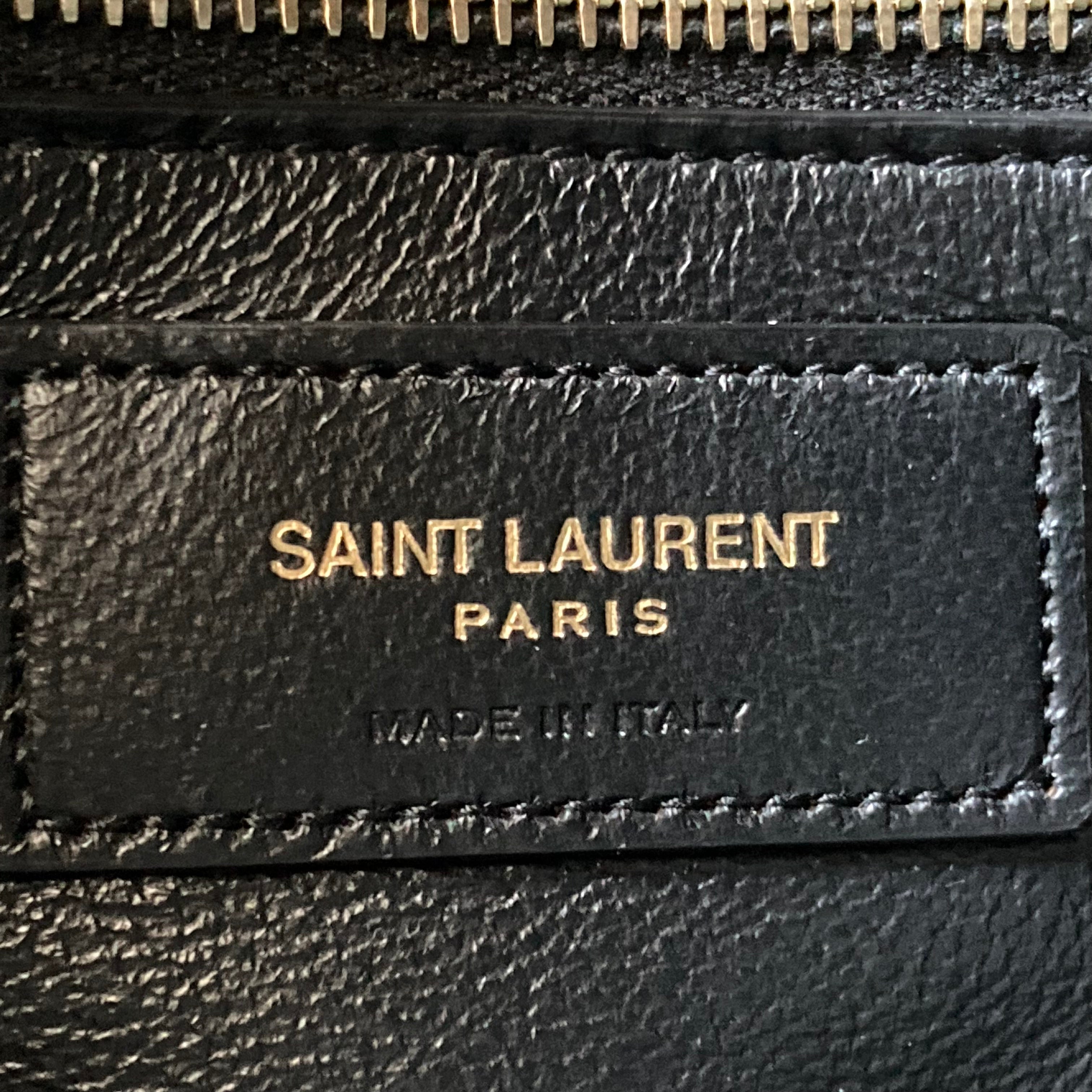 Saint Laurent Gabby Sachel Shoulder Bag Black White