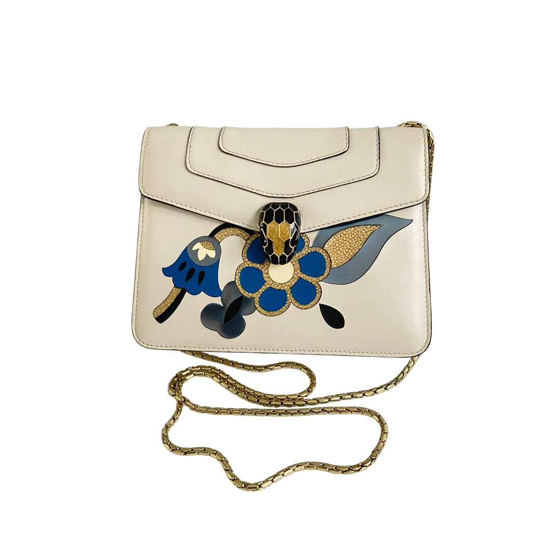 Bvgari Serpenti Forever Crossbody bag blue flower