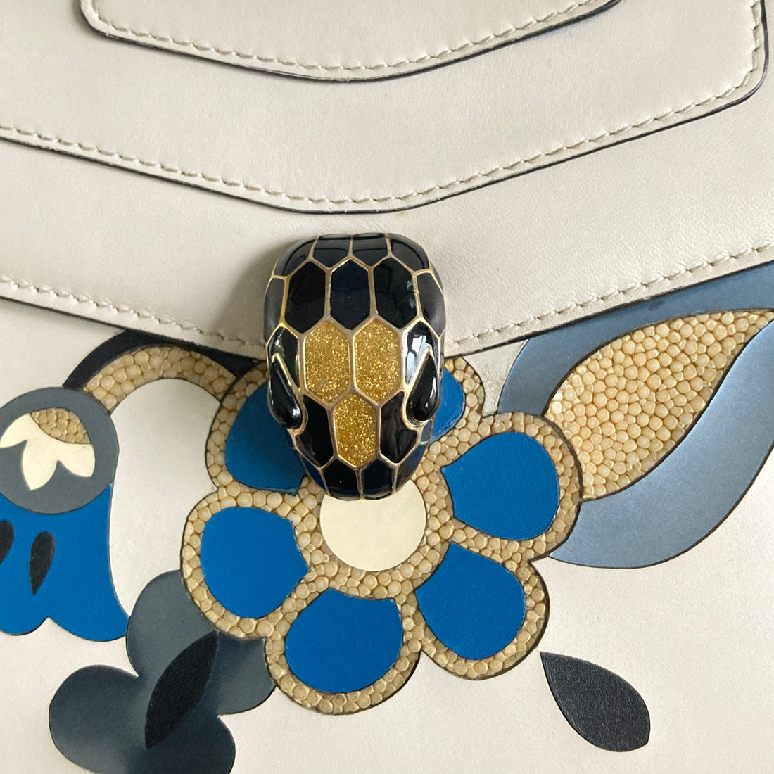 Bvgari Serpenti Forever Crossbody bag blue flower