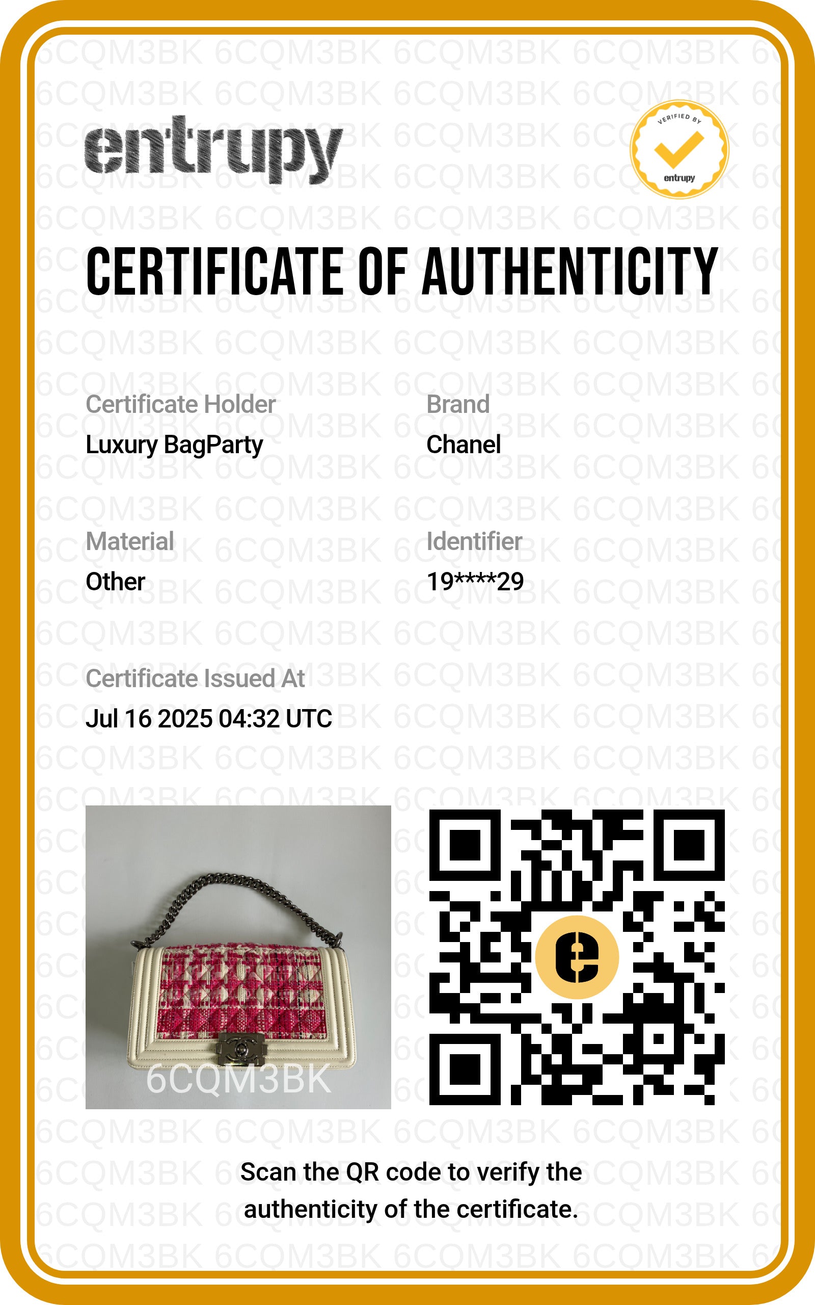 Chanel Tweed Medium Boy Bag Patent Pink White