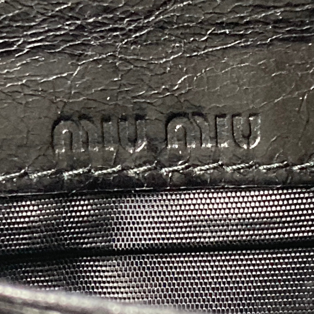 Miu Miu Nappa Matelasse Flap Wallet Black