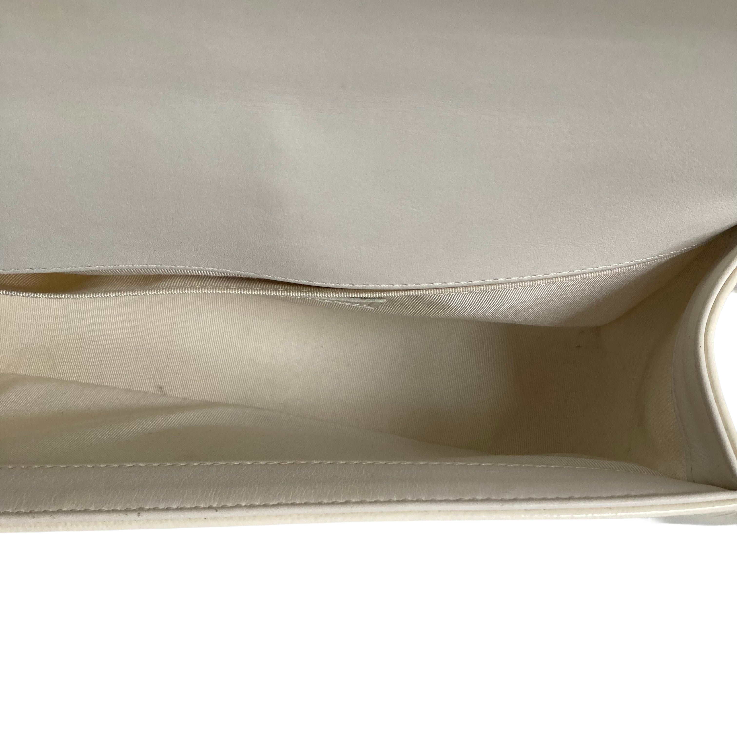 Chanel Tweed Medium Boy Bag Patent Pink White