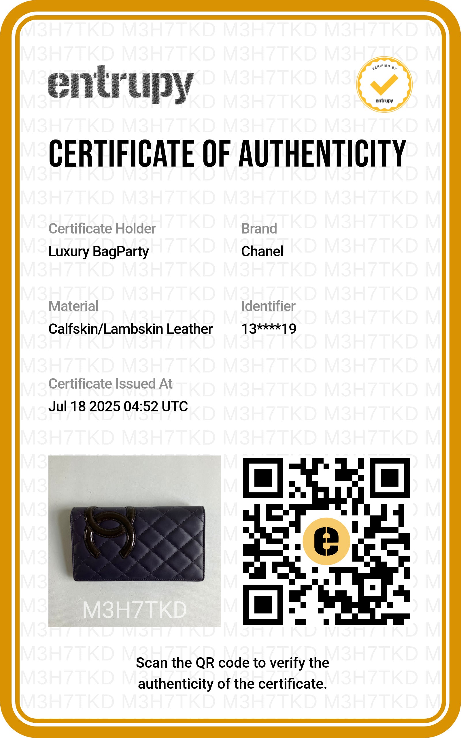 Chanel Cambon Bifold Wallet Navy CC