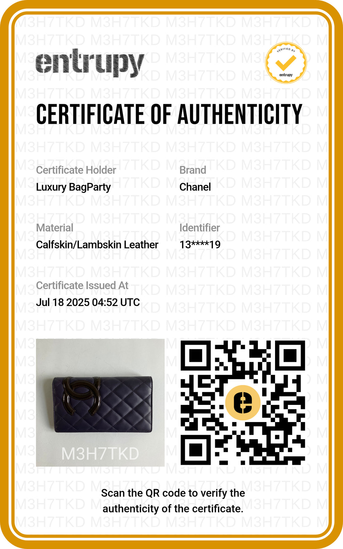 Chanel Cambon Bifold Wallet Navy CC