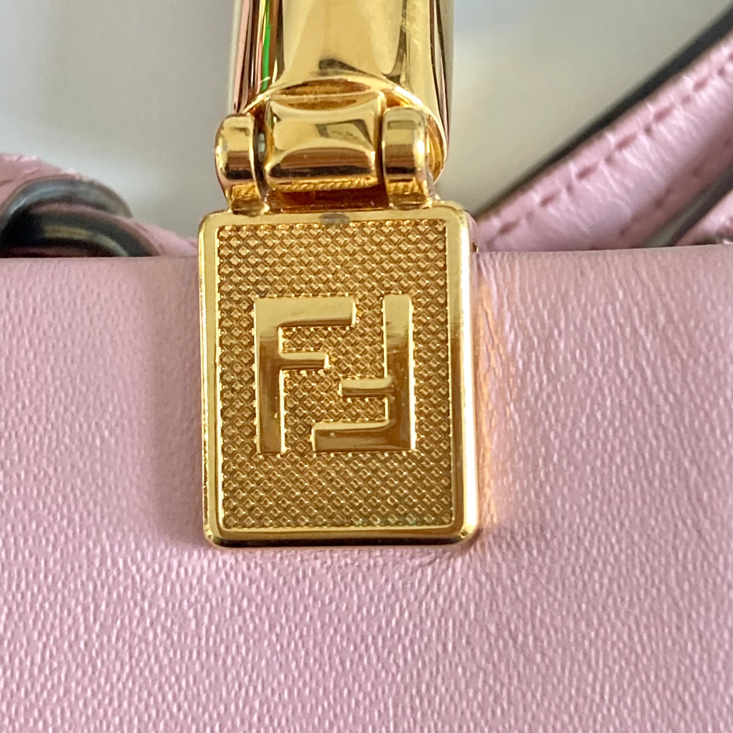 Fendi Mini Sunshine Shopper Tote with/ Strap Purple Totes