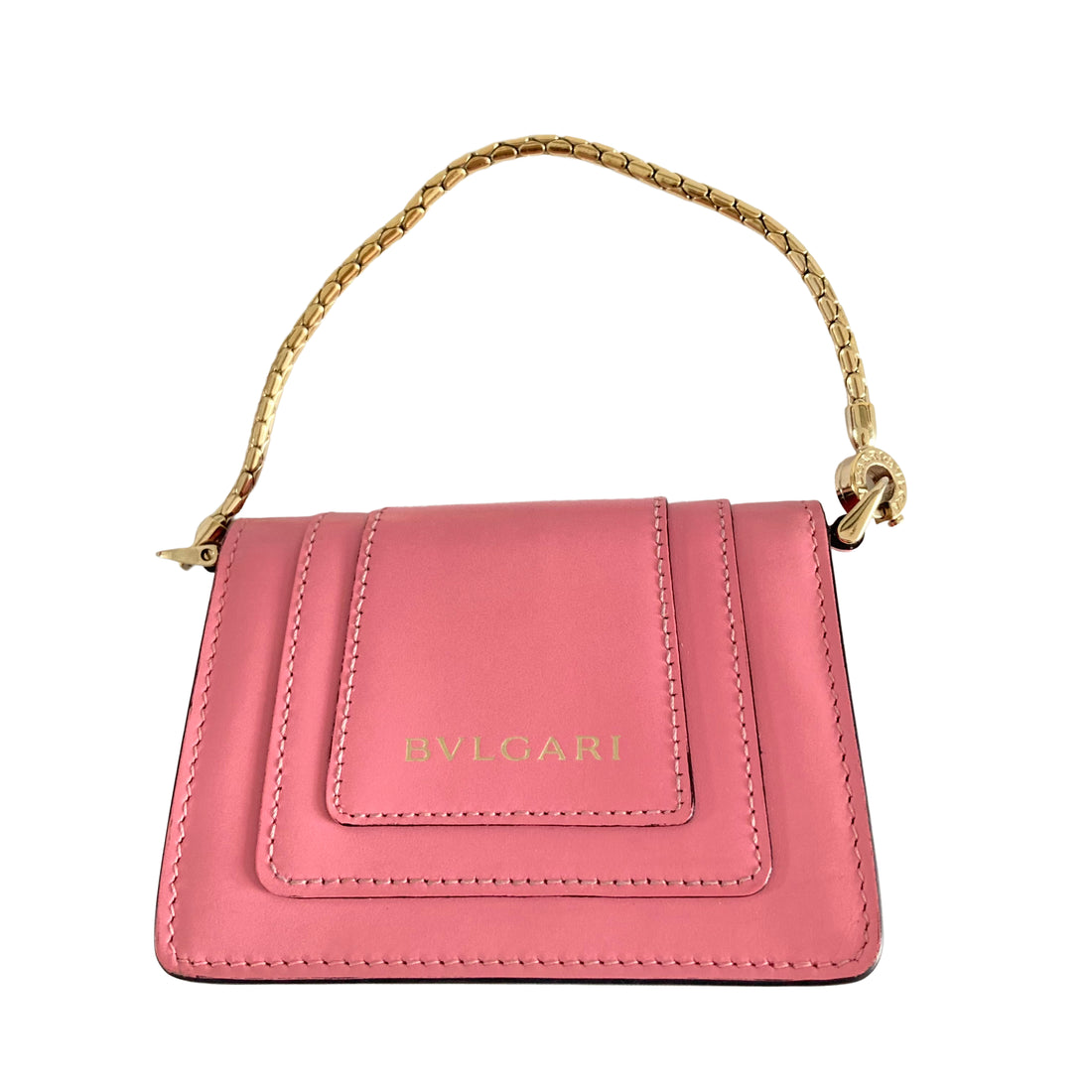 Bvlgari Serpenti Leather Mini Bag Pink