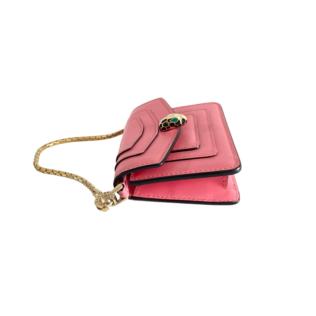 Bvlgari Serpenti Leather Mini Bag Pink