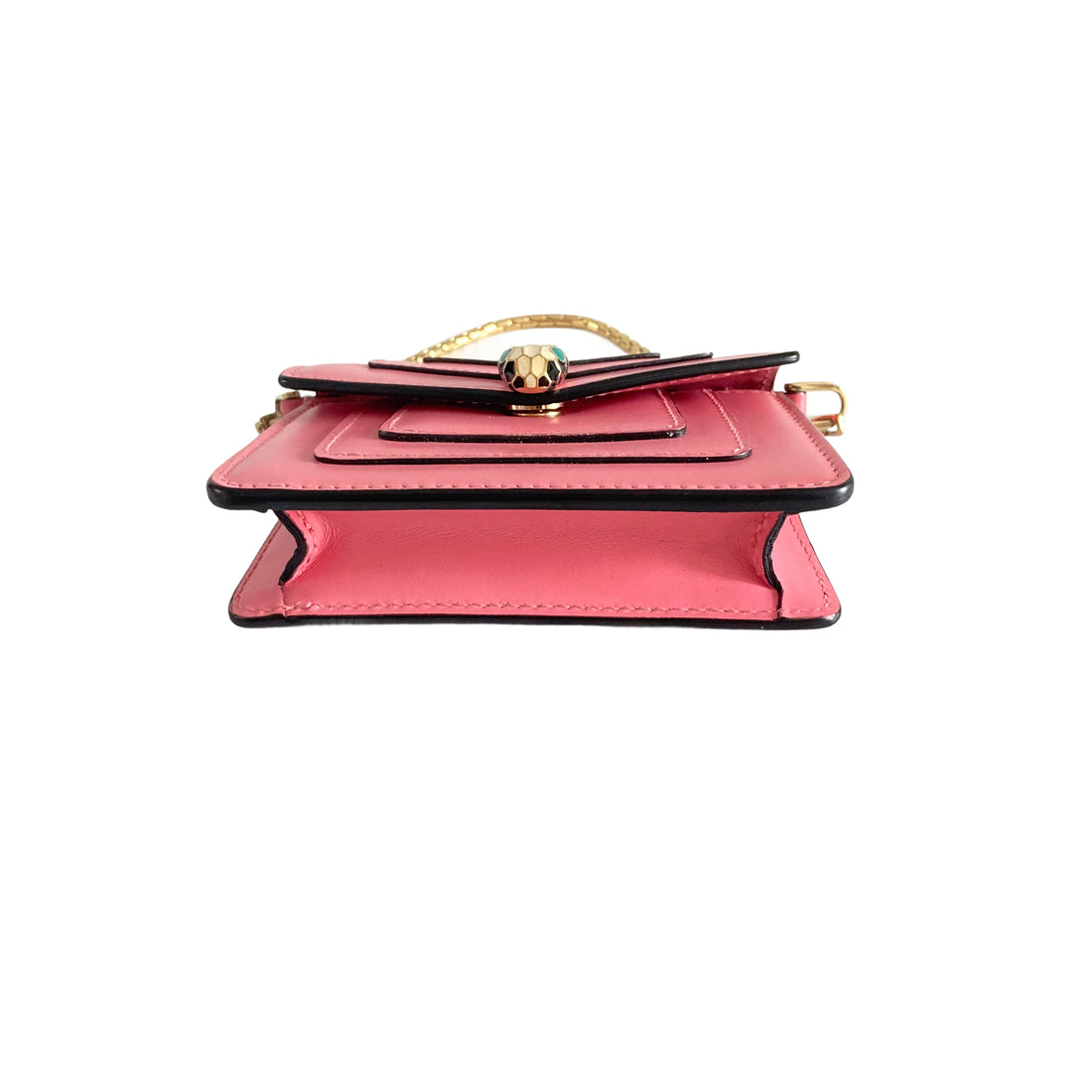 Bvlgari Serpenti Leather Mini Bag Pink