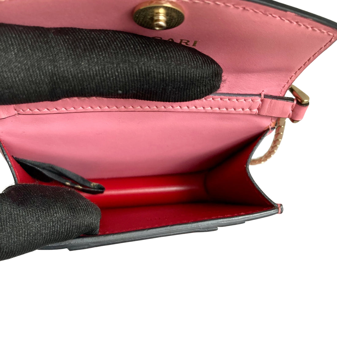 Bvlgari Serpenti Leather Mini Bag Pink