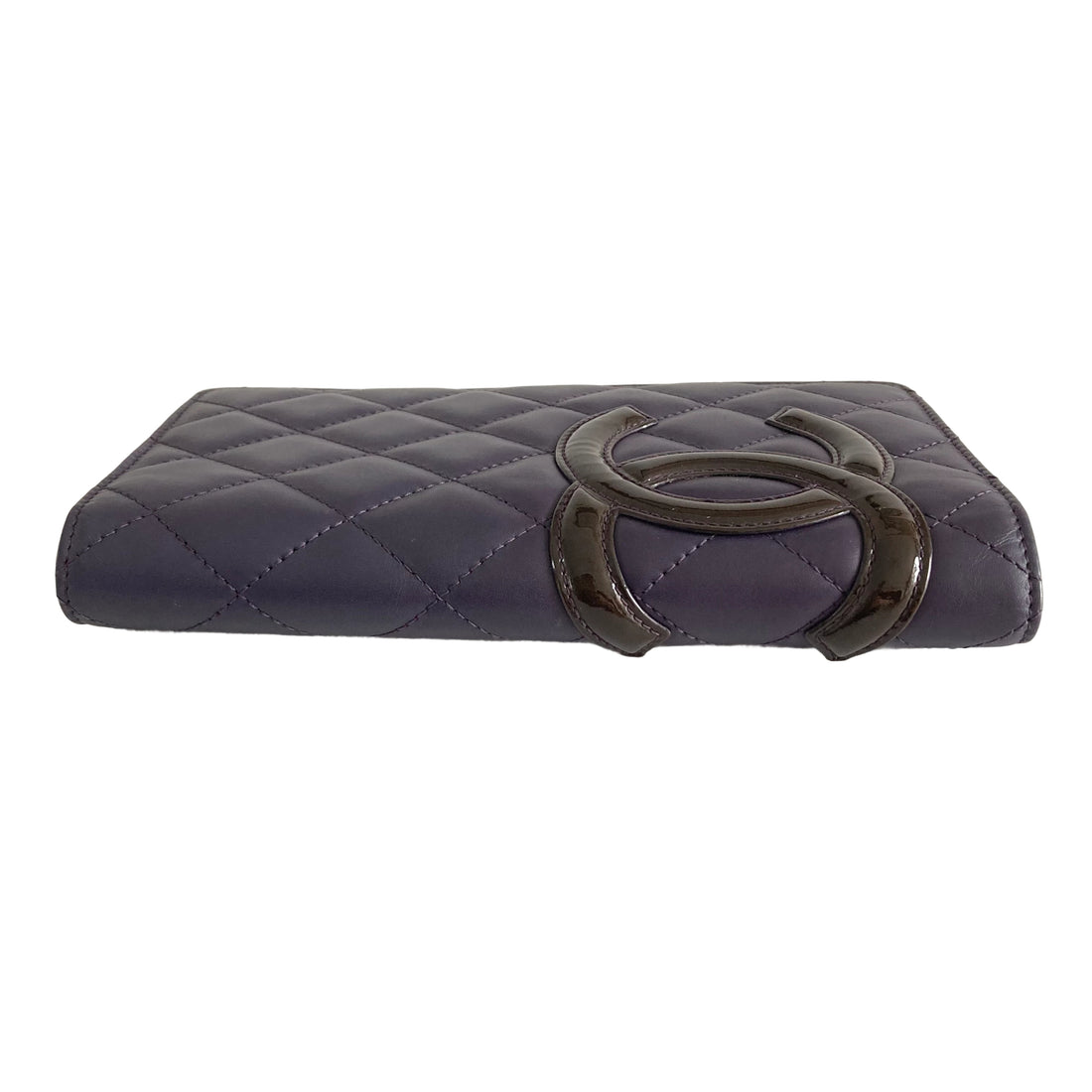 Chanel Cambon Bifold Wallet Navy CC