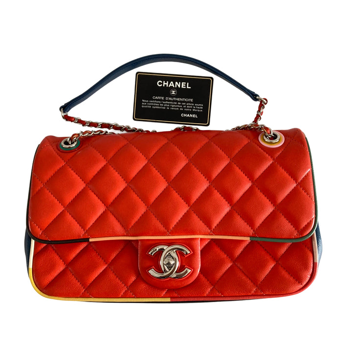 Chanel Paris Cuba Lambskin Half Flap Medium Multicolor (23595984)
