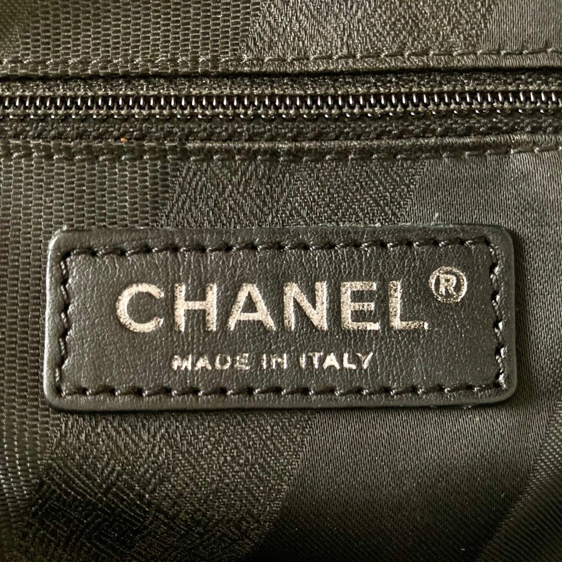 Chanel Glazed Calfskin Lambskin Quilted Portobello Tote Black/Grey