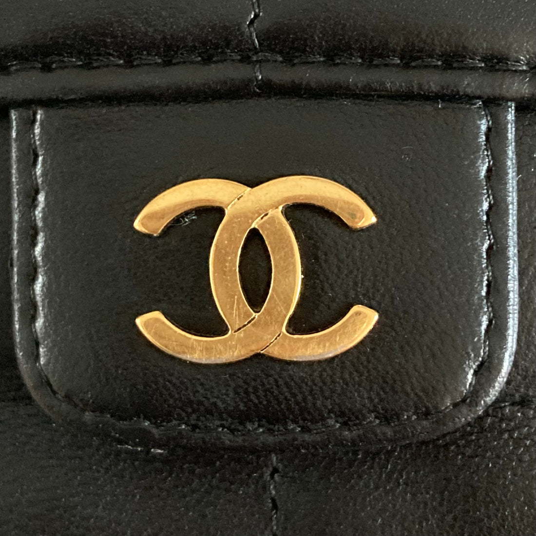 Chanel Lambskin Quilted Mini Chocolate Bar Camellia Flap Black