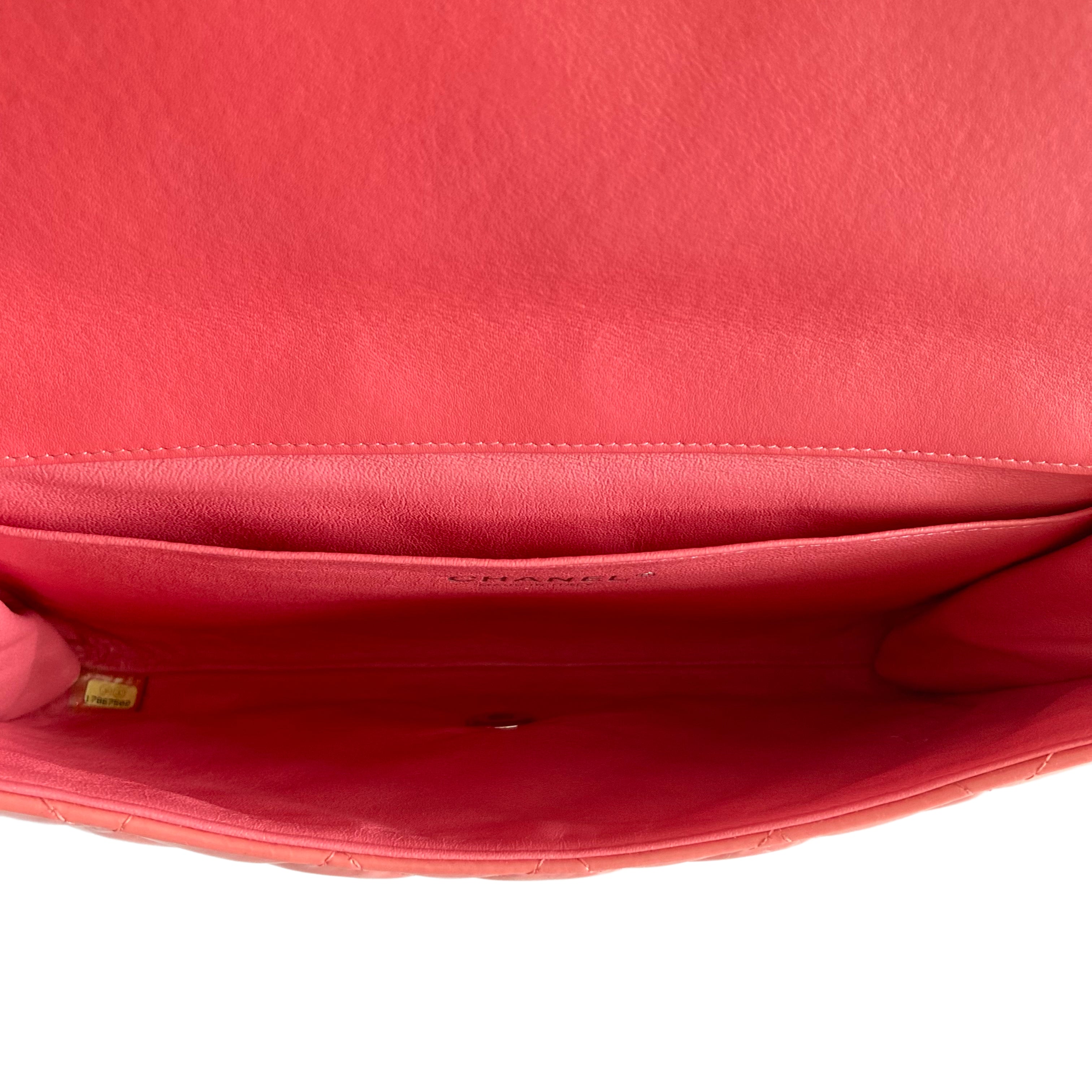 Chanel Patent leather Classic Flap Bag Rose Red(17***00) CC945