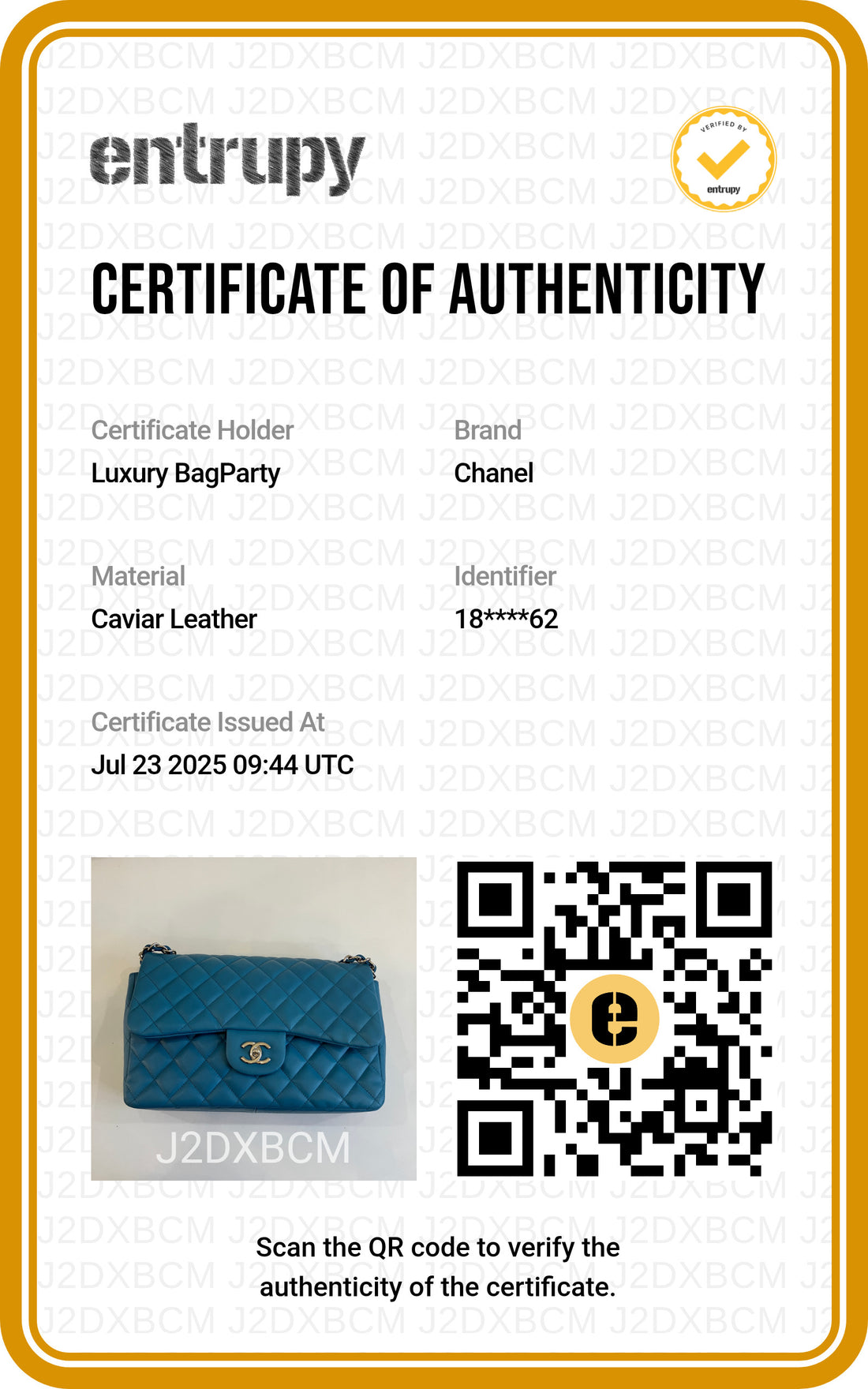 Chanel Caviar Quilted Double Flap Jumbo Blue SHW (18***62)
