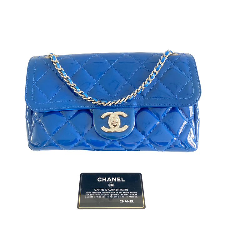 Chanel Coco Shine Quilted Small Flap Blue (20***53)