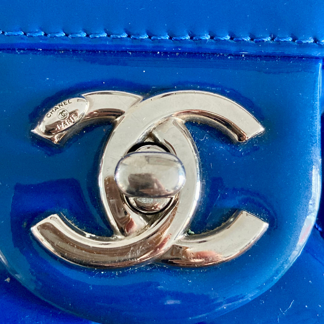 Chanel Coco Shine Quilted Small Flap Blue (20***53)