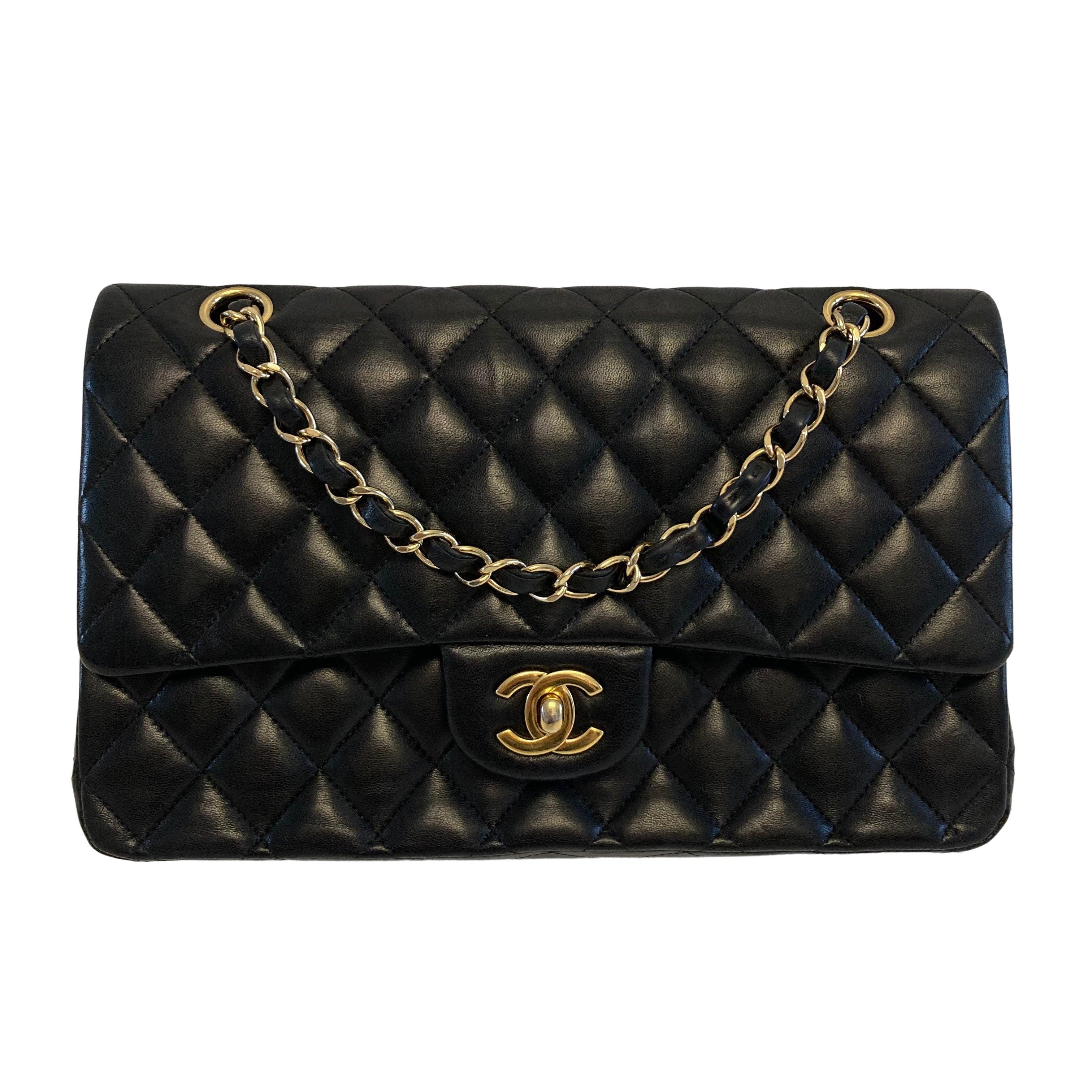 Chanel Quilted Lambskin Double Flap Small GHW (16 Series)