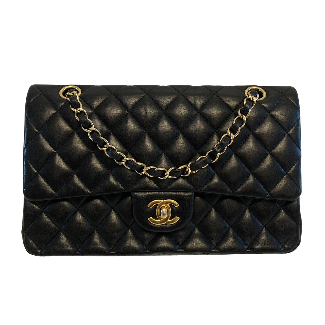 Chanel Quilted Lambskin Double Flap Small GHW (16 Series)