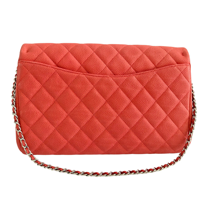 Chanel Caviar Quilted Clutch Coral Pink (18***41)