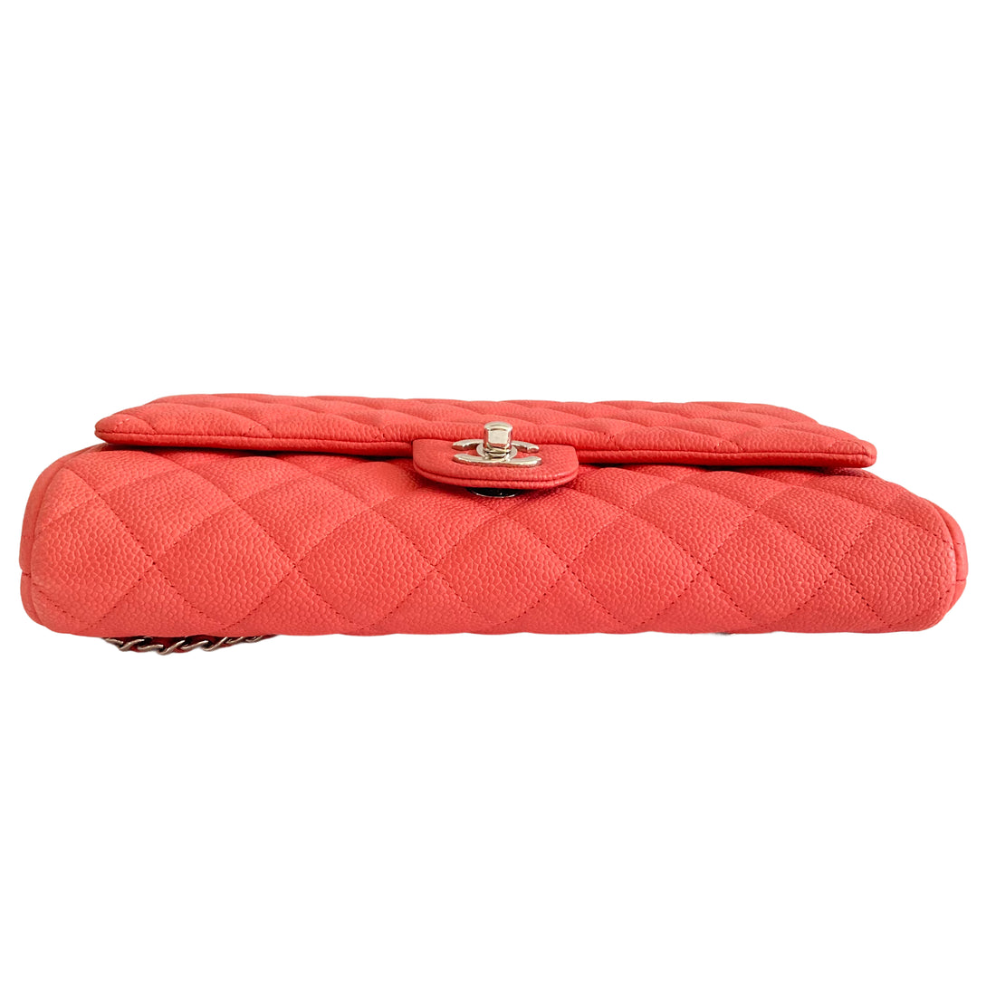 Chanel Caviar Quilted Clutch Coral Pink (18***41)