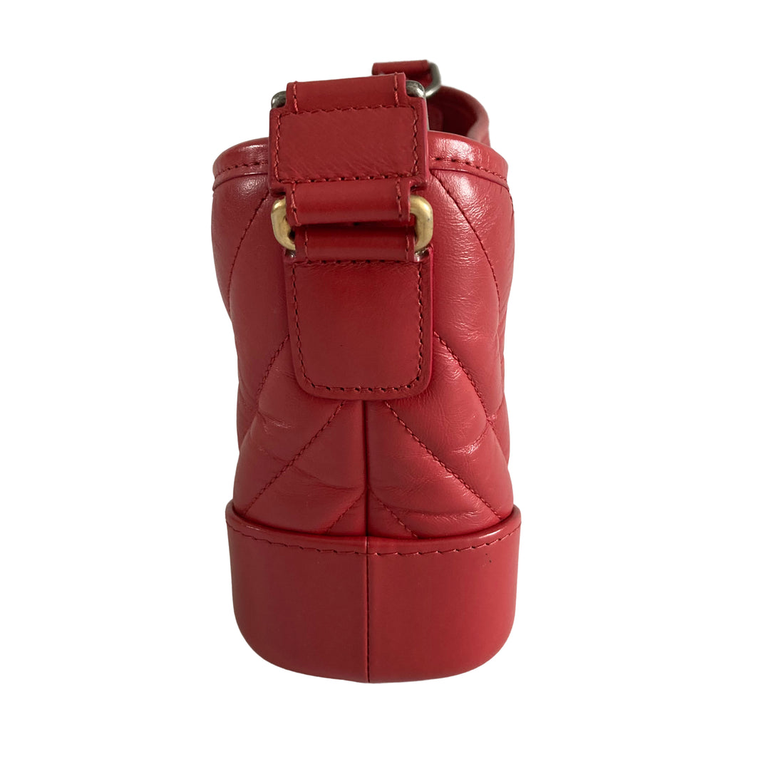 Chanel Aged Calfskin Gabrielle Hobo Small Red GHW （28***84）