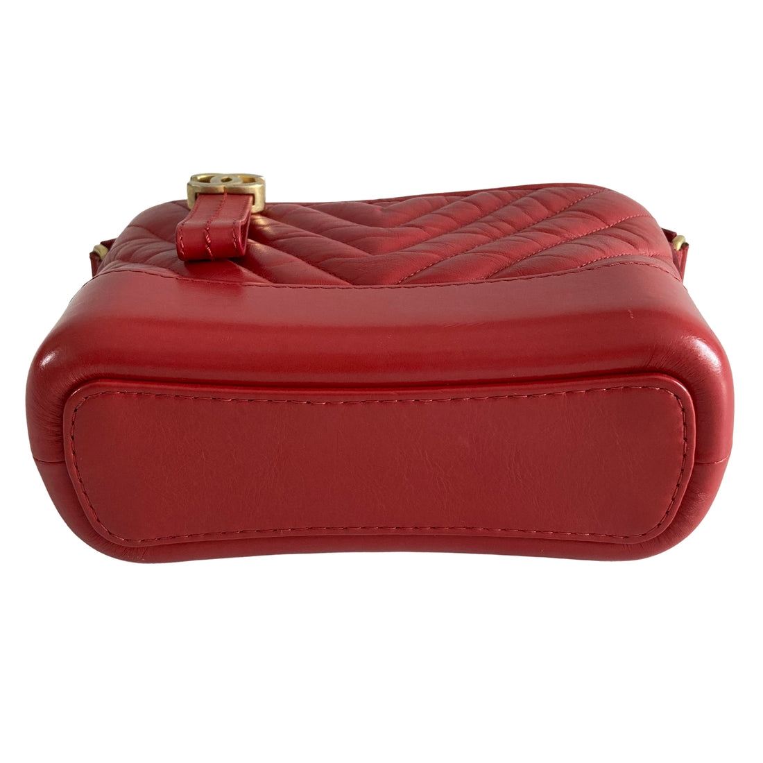 Chanel Aged Calfskin Gabrielle Hobo Small Red GHW （28***84）