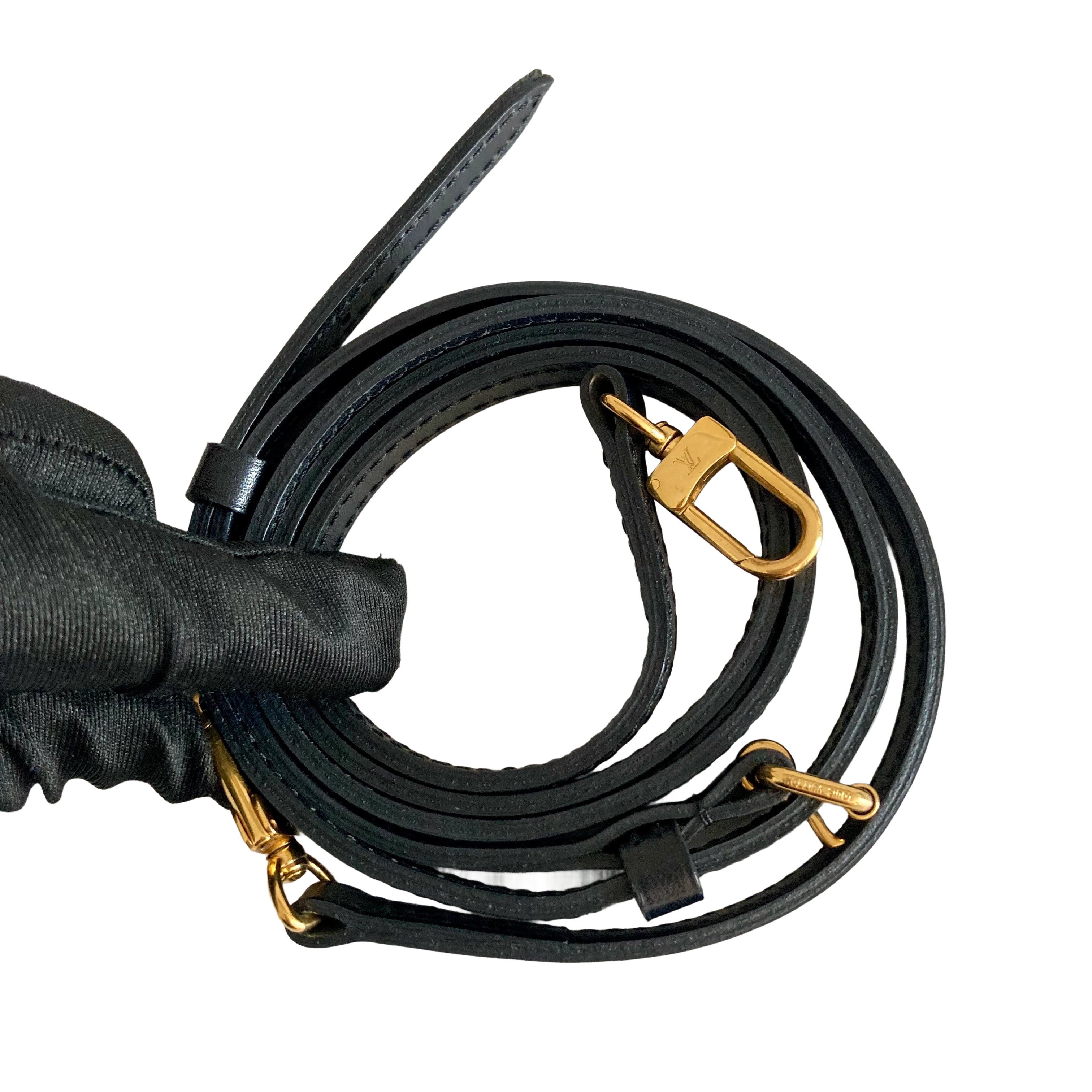 Louis Vuitton Classic Monogram Petite Malle Black Edge Microchipped