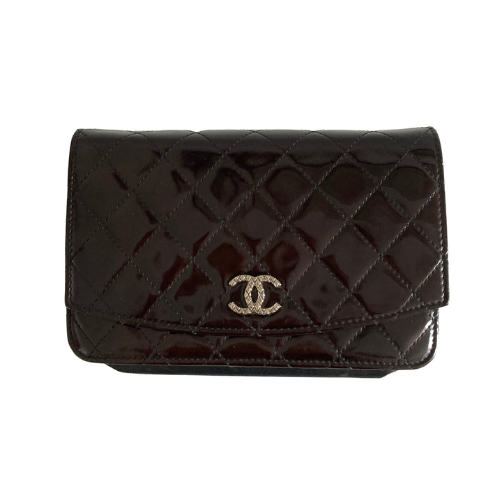 Chanel Brilliant Patent Brilliant WOC Chocolate
