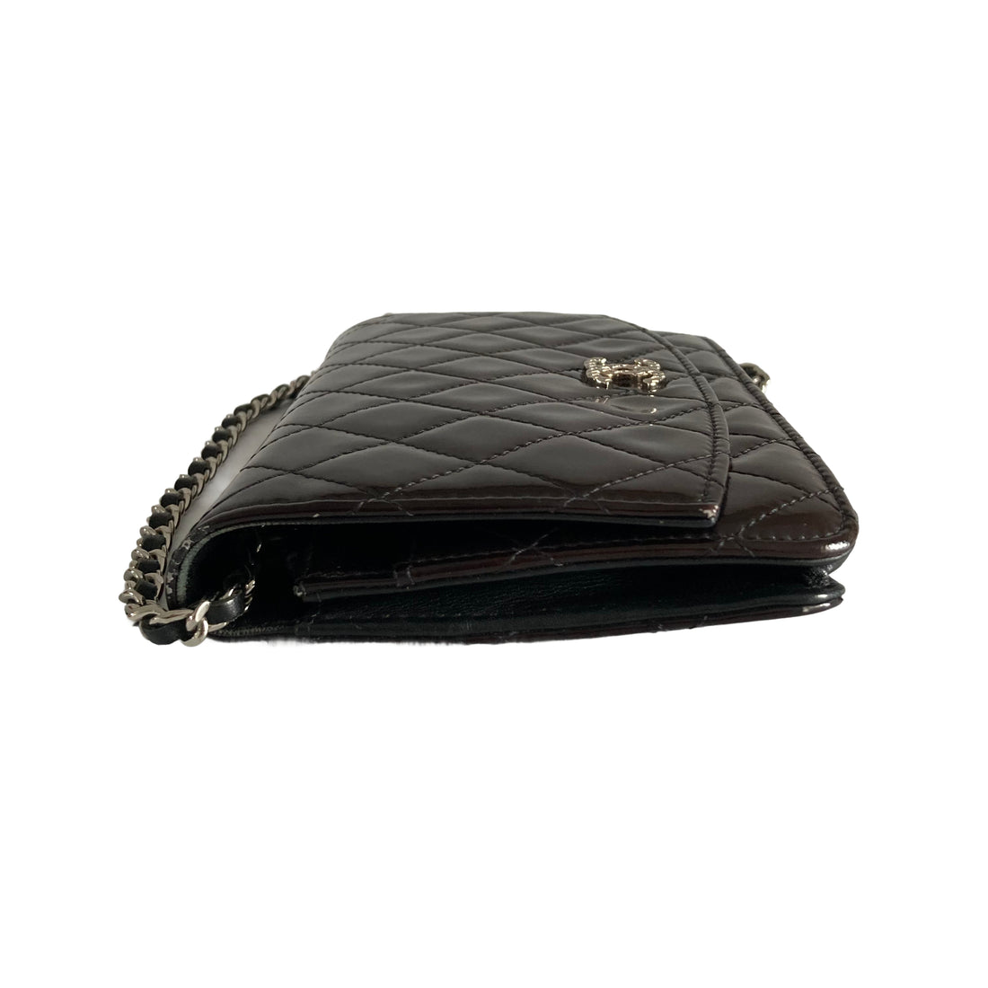 Chanel Brilliant Patent Brilliant WOC Chocolate