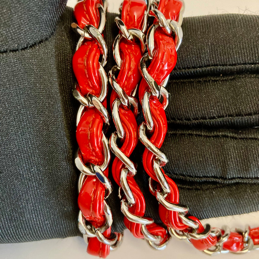 Chanel Patent Quilted Mini Square Flap Red