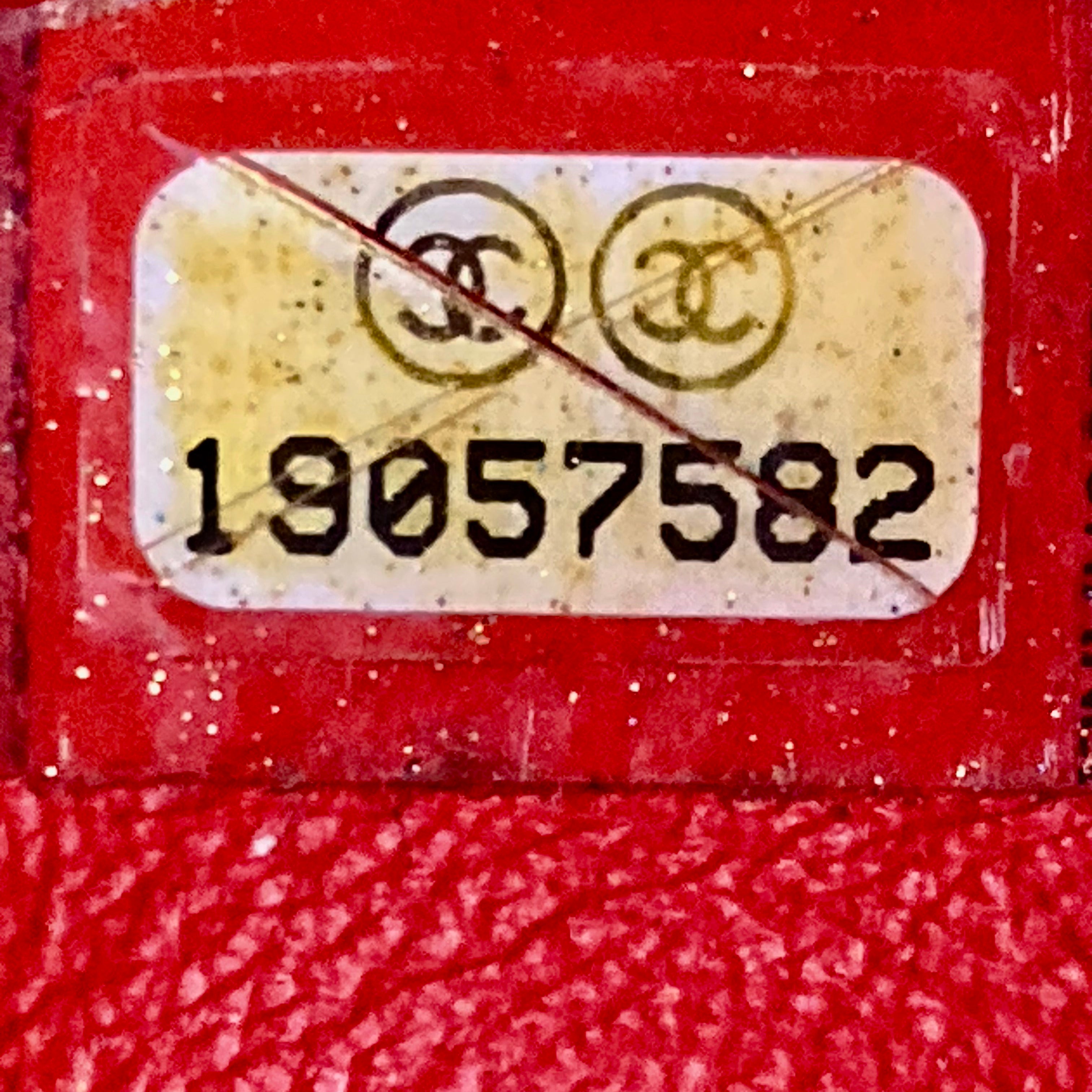 Chanel Patent Quilted Mini Square Flap Red
